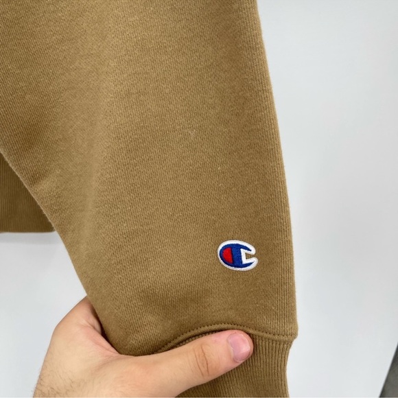 Unisex yellow Champion reverse weave Full Zip Mock Neck sweatshirt size small - Picture 4 of 6